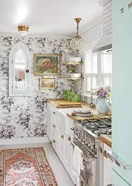 Much cheaper than wallpaper, stencils can add interest to your walls, and there are many ways to use them in your kitchen. 70 Comfortable And Easy Kitchen Decorating Ideas On A Budget French Cottage Kitchen Cottage Kitchens Chic Kitchen