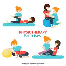 Hand Drawn Set Of Rehabilitation Exercises Physiotherapy Exercises Physiotherapy Clinic Physiotherapy