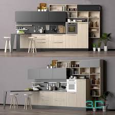 01 Kitchen Room 3d Mili Download 3d Model Free 3d Models 3d Model Download Kitchen Models Interior Design Kitchen Kitchen Layout