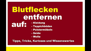 Küchenrolle) mit wasser anzufeuchten und auf den teppich zu drücken. Blutflecken Entfernen Wolle Kleidung Jeans Bettlaken Teppichboden Polstermobel Seide Youtube