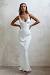 Long Sleeve Plain Silk Wedding Dress