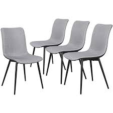 Yjcfurniture dining chairs set of 4 mid century modern side chairs,retro velvet upholstered dining chair with metal tube (green). Smilemart Upholstered Dining Chairs Mid Century Nordic Fabric Cushion Side Chairs For Kitchen Living Room Restaurant Set Of 4 Gray From Smilemart Accuweather Shop