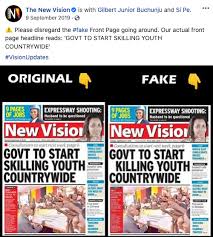 Maybe you would like to learn more about one of these? Hoax This New Vision Newspaper Front Page Is Fake By Pesacheck Pesacheck