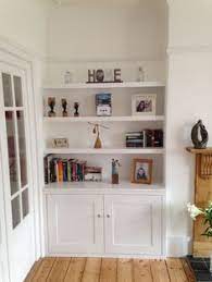 Also great to know about lumber liquidators. 19 Alcove Storage Ideas Alcove Storage Alcove Shelving Living Room Shelves