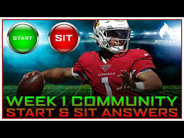 For the first start of the week, i wanted to use someone who i've been promoting all offseason. Week 1 Start Or Sit Fantasy Football Rotoheat