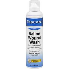 Neilcleanse wound wash is a sterile saline . Top Care Sterile Saline Wound Wash First Aid Cleanser 7 1 Fl Oz Aerosol Can Health Personal Care Yoder S Country Market