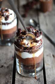 Chocolate Lovers Triple Layer Coffee Caramel Chocolate Mousse Cakes Half Baked Harvest Recipe Desserts Chocolate Caramels Caramel Coffee