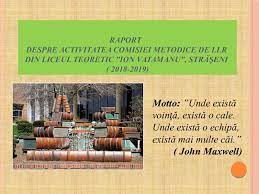 1469/2020, cu privire la organizarea formării profesionale continue a cadrelor didactice și manageriale în anul 2021. Calameo Raport De Activitate Al Comisiei Metodice De LimbÄƒ È™i LiteraturÄƒ RomanÄƒ 2018 2019