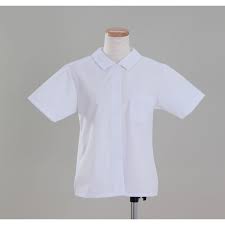 女子 半袖 角衿 ブラウス カッターシャツ ワイシャツ(S 白): オリーブデオリーブスクール【トンボ公式オンラインモール】