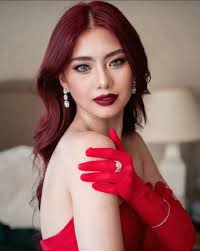 Red Hair Girl with Red Dress