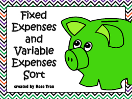 New Fixed And Variable Expenses Sort Personal Financial Literacy Teks 4 10a Personal Financial Literacy Financial Literacy Literacy