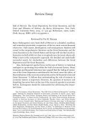 This shifts our attention away from the chain of events leading to the market crash in 1929, and to the larger weaknesses in the interwar economy which not only brought on Pdf Hall Of Mirrors The Great Depression The Great Recession And The Uses And Misuses Of History