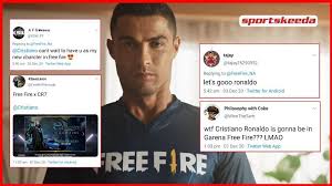 Free fire, is set to collaborate with cristiano ronaldo. Fans React As Free Fire Confirms Global Collaboration With Cristiano Ronaldo