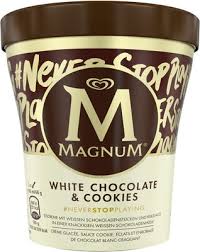 Magnum Glace Pot White Chocolate Cookies 440 Ml 300 G