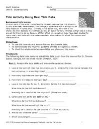 Fillable Online Tide Activity Using Real Tide Data