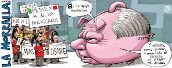 CARICATURAS DE ALARCÓN: ¿Y DÓNDE ESTÁN LOS DEFENSORES DEL PETRÓLEO?