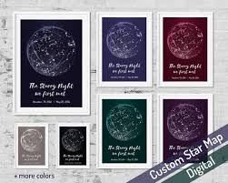 Custom Digital Star Map Gift Personalized For Anniversary