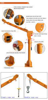 500kg Fall Arrest Davit Arm Hoist Crane Herramientas Taller Herramientas Gruas