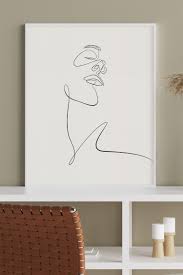 Minimalism Face Sketch Print Printable One Line Drawing Etsy Illustration Wall Art Illustration Wall Face Artwork