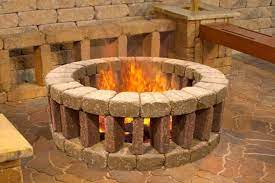 I already have a couple short retaining walls made from concrete landscaping blocks. Top 40 Diy Fire Pit Ideas Stacked Inground And Above Ground Designs