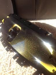 Small amounts of pearl added to the black creates a color that still largely looks black but at certain angles in the sun. Black With Gold Pearl Engine Plastics With Custom Gold Accents Myg37