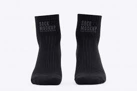 Blank Black Socks Mockup In 2020 Black Socks Socks Black