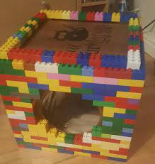 Cat House Of Duplos Cat Cube Legos Cat Pod