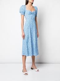Reformation Lacey Dress Farfetch Lacey Dress Blue And White Outfits Reformation Dress