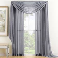 Reverie 95 Sheer Window Curtain Panel In Grey Curtains Curtain Decor Sheer Valances