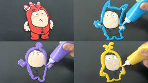 Slick in an orange suit. Oddbods Pancake Art Fuse Modo Bubbles Jeff Coloring For Kids Simon Erene