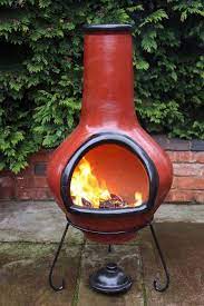 Genuine Mexican Red Clay Chimenea Backyard Fire Outdoor Fire Pit Fire Pit Backyard Diy