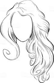 Abstract Drawing Of Long Hair Vector Drawing Abstract Drawings How To Draw Hair Art Drawings Sketches Simple