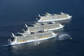 World S 3 Largest Cruise Ships Meet For The First Time Biggest Cruise Ship Royal Caribbean Ships Royal Caribbean Cruise Lines The deck plans are great tools to understand the stateroom locations and get an idea of the cruise ship's layout before booking your cruise. world s 3 largest cruise ships meet for