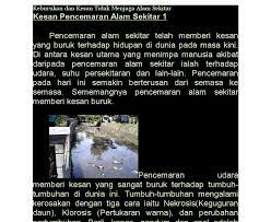 Keperihatinan malaysia terhadap pencemaran alam masa kini. Kesan Buruk Pencemaran Udara