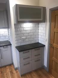 Searching for high gloss white cabinets. Modern Ikea Ringhult Light Grey Gloss Kitchen All Appliances Worktops Used Kitchen Hub