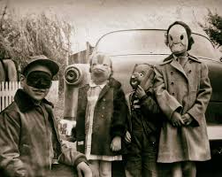 Black And White Vintage Photography Wall Art Vintage Photo Print Children Costumes Masks Weird Creepy Strange Antique Photograph Wall Art Decor 1950s Vintage Photo Prints Halloween Wall Art Vintage Photos