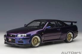 Nissan Skyline GT-R (R34) V-SPEC II jantes BBS 1:18 model car AUTOart 77403  - Modelkars