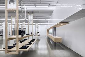 Los angeles boasts the largest concentrations of communities outside their home countries of many nations, such as korea, iran, thailand, mexico, and el salvador. Clothing Racks Move Along Wheeled Tracks In Los Angeles Athletic Store Reigning Champ Free Autocad Blocks Drawings Download Center