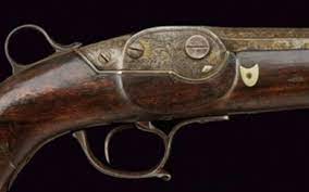 Lot Art A Rare Pair Of Breech Loading Pistols System Robert