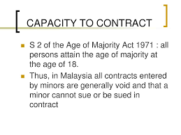 Akta umur dewasa 1971), is a malaysian laws which enacted to amend and consolidate the law relating to the age of majority. Law Of Contract Dr Nur Emma Mustaffa Quantity Surveying Department Ppt Download