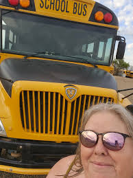 Decorated school bus for birthday celebration