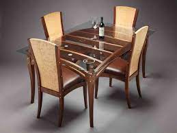 Glass Top Dining Table Set 4 Chairs Wooden Dining Table Designs Glass Dining Room Table Wood Dining Room