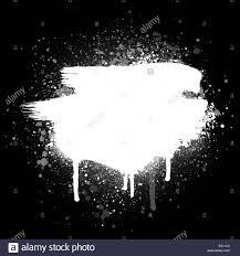 Black And White Grunge Spray Paint Splatter With Brush Stroke Stock Vector Image Art Alamy