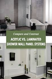 How To Compare Acrylic Vs Laminated Shower Wall Panels Shower Wall Panels Bathroom Wall Panels Laminate Wall Panels