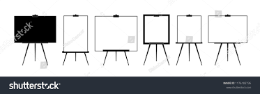 Set Advertising Stand Flip Chart Blank Royalty Free Stock