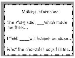 Inference Sentence Frames Sentence Frames Inference Making Inferences