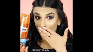 Beauty blogger shows how to use SHAVING FOAM to take off your make-up