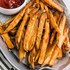 While the fries are baking, make the chipotle sauce. Crispy Sweet Potato Fries Recipe Healthy Fitness Meals