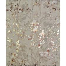 Raised inks and designer texture effects enhance traditional inspirations. York Wallcoverings Antonina Vella Modern Metals Shimmering Foliage Khaki Multicolor Wallpaper Nw3584 Bellacor