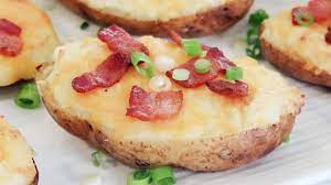 Pierce the skin, and your fork gives way to a soft, fluffy interior. 3 Cheese Twice Baked Potatoes Video The Carefree Kitchen